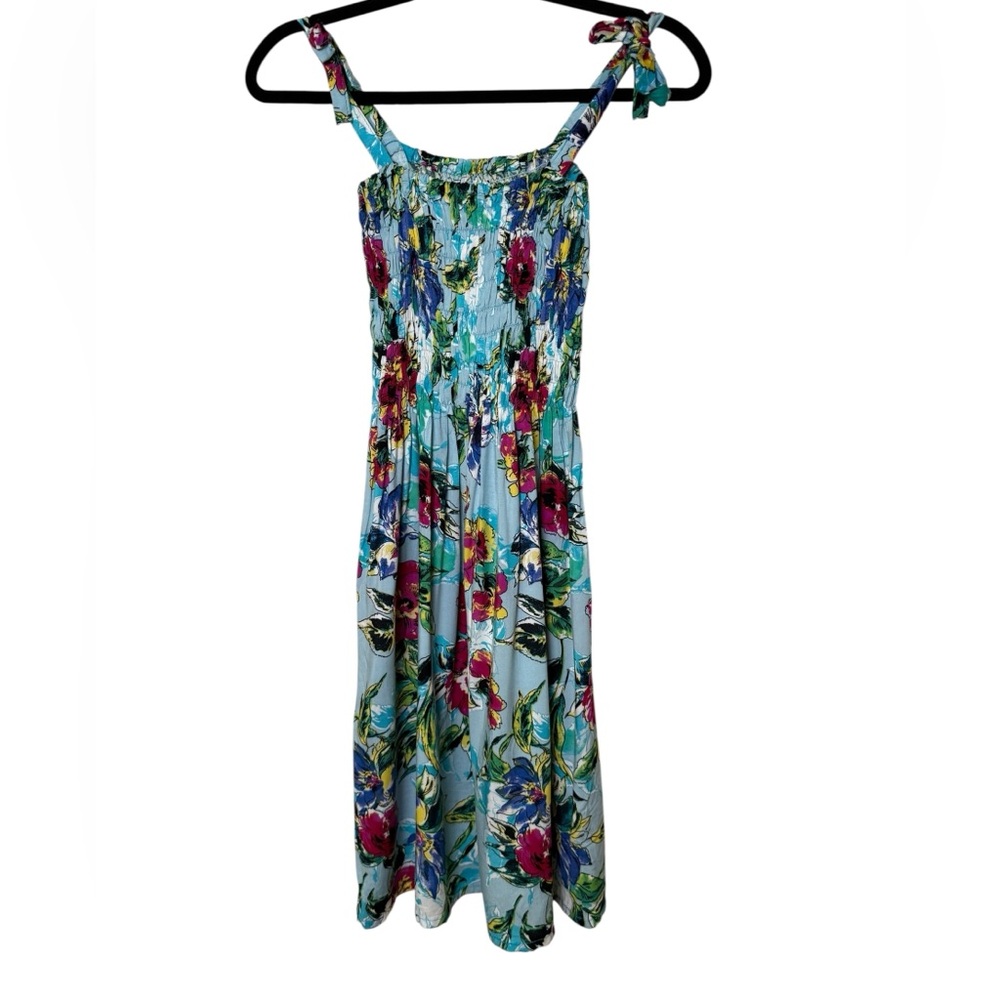 Floral Print Sundress with Tie Straps